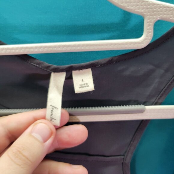 Nordstrom Frenchi Womens Sleeveless High-Low Tank Top Large Charcoal Gray - Picture 4 of 8